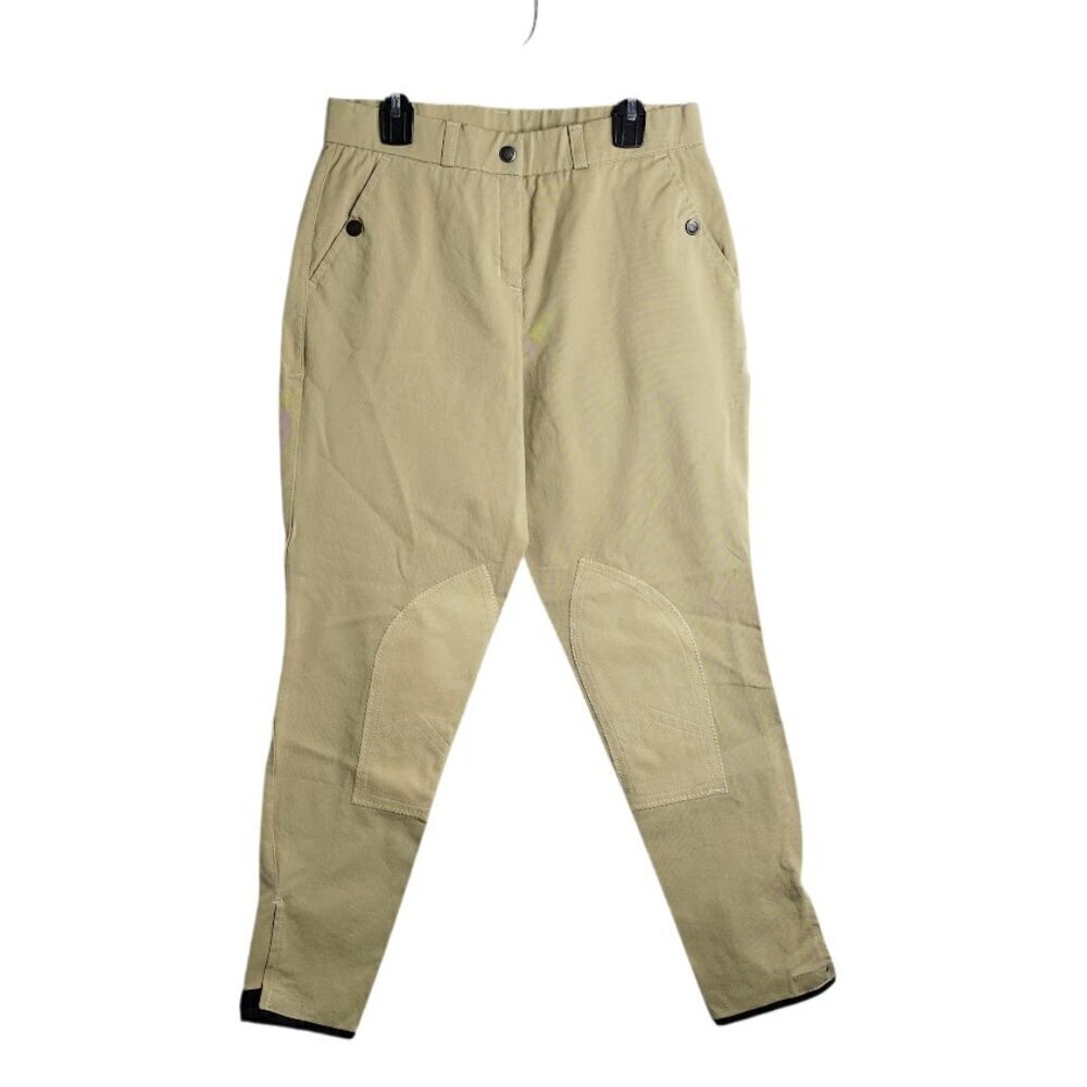 NEW TRAINER'S CHOICE Knee Patch Riding Pants 24R Khaki Equestrian Breeches Horse - Picture 1 of 8